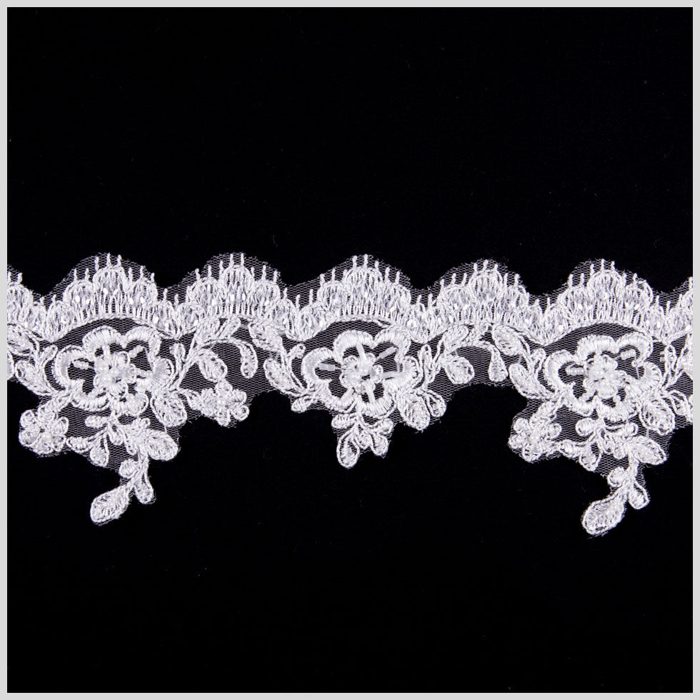 3 Off-White/Gold Bridal Beaded Lace