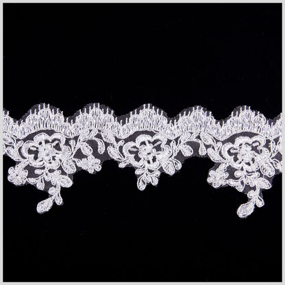 3 Off-White/Gold Bridal Beaded Lace