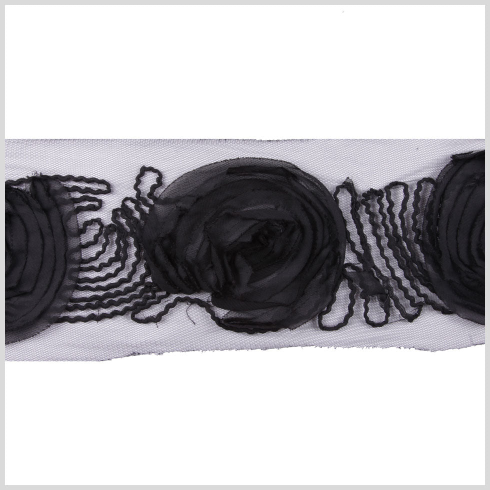 5 Black Floral Lace