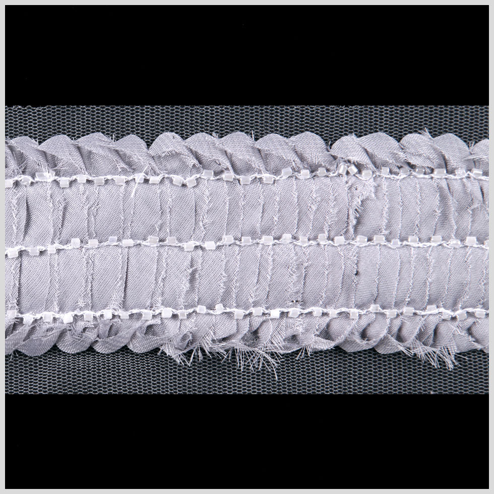 Gray Flower Beaded Trim
