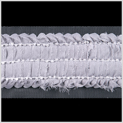 Gray Flower Beaded Trim
