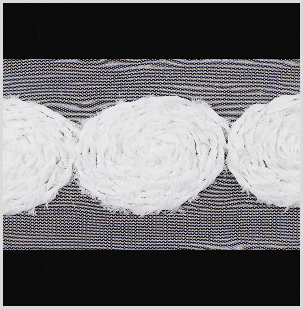 3 White Floral Lace