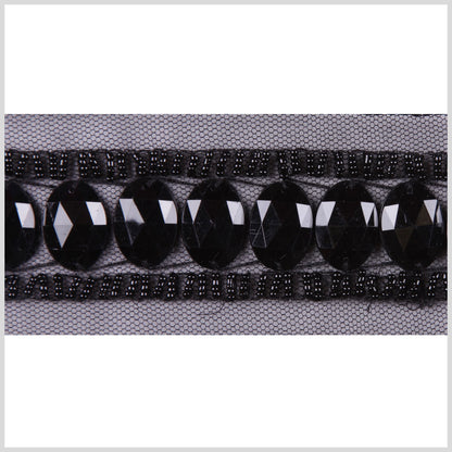 1.625 Black Beaded Sequin Trim