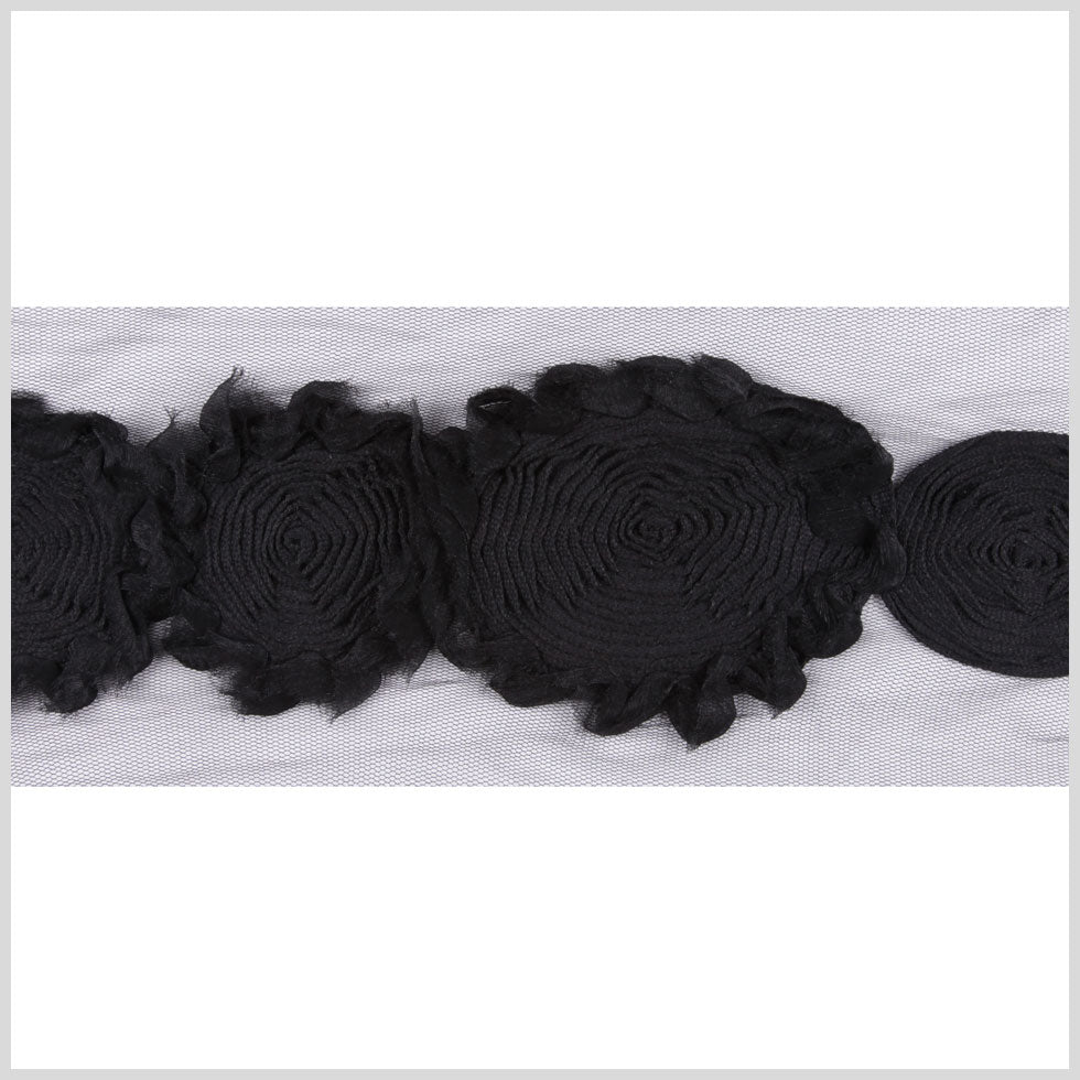4 Black Floral Lace