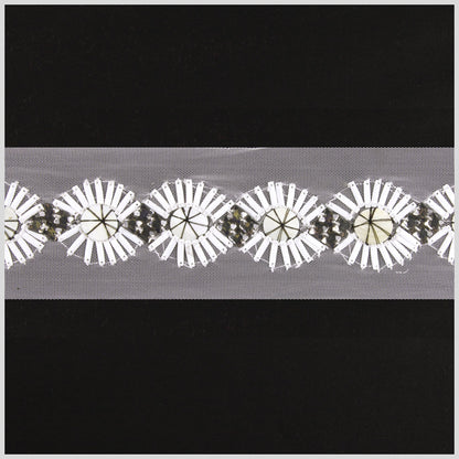 White Fancy Beaded Trim