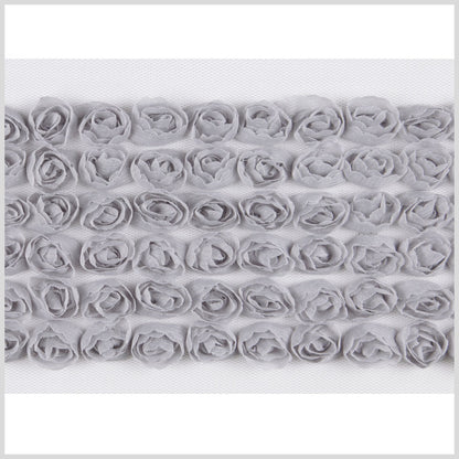Pearl Gray Floral Lace