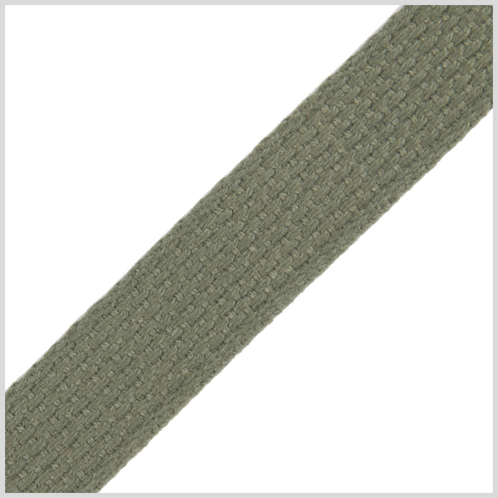 Olive Cotton Webbing - 1
