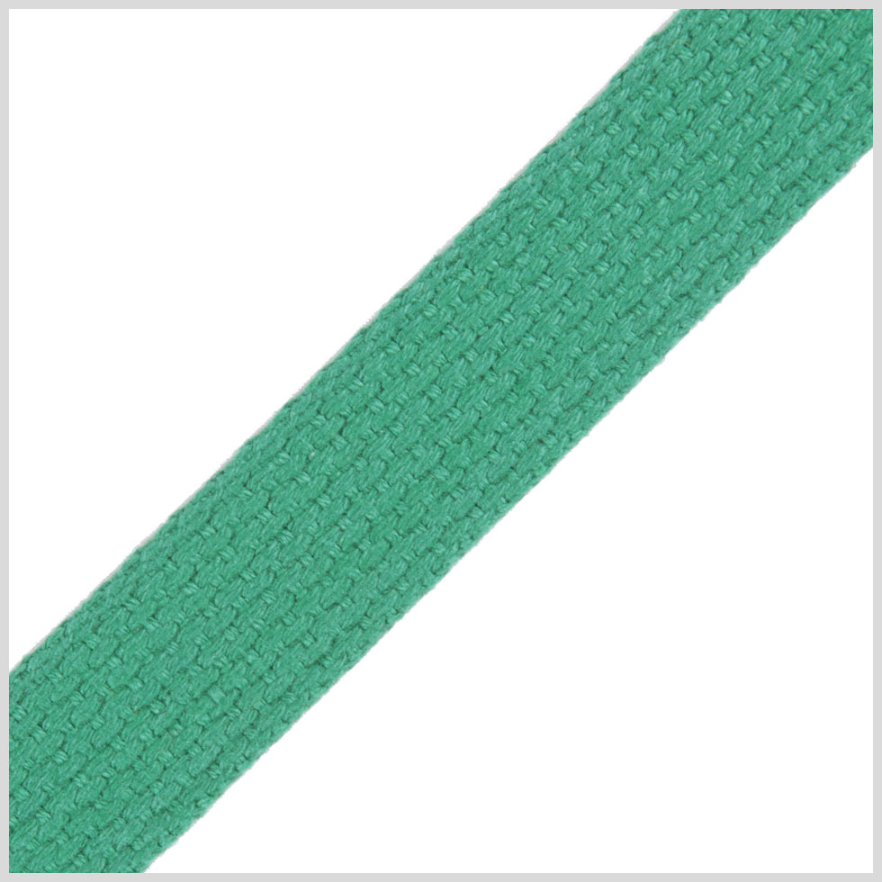 Green Cotton Webbing - 1"