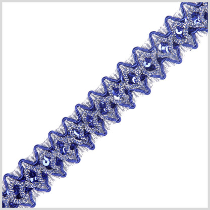 7/8 Royal Silver Fancy Sequin Trim