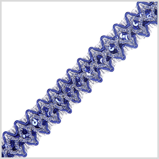 7/8 Royal Silver Fancy Sequin Trim