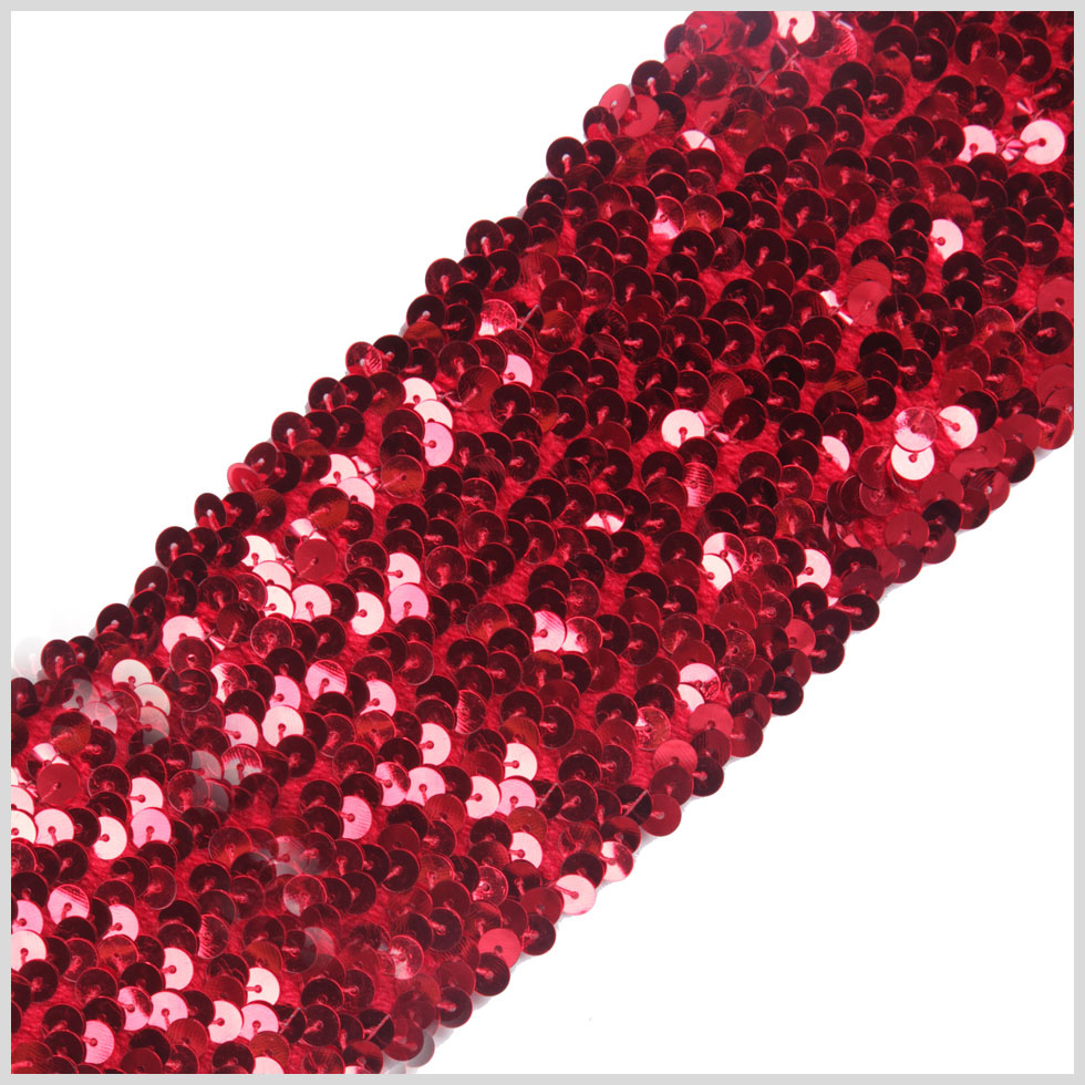 3 Red Stretch Sequin