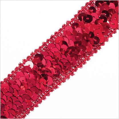 1.25 Red Stretch Sequin