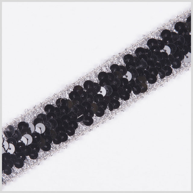 Black/Silver Stretch Sequin