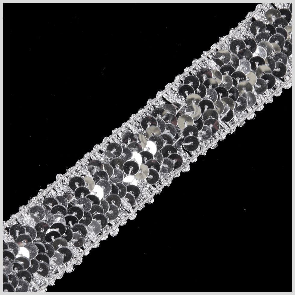 1.25 Silver Stretch Sequin