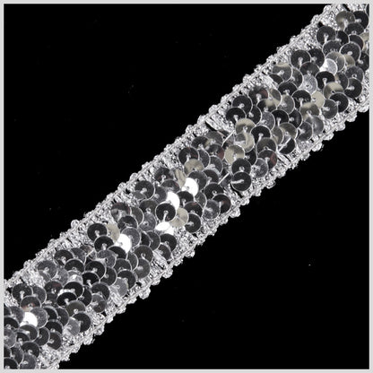 1.25 Silver Stretch Sequin