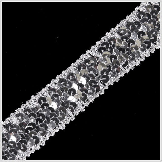 1.25 Silver Stretch Sequin