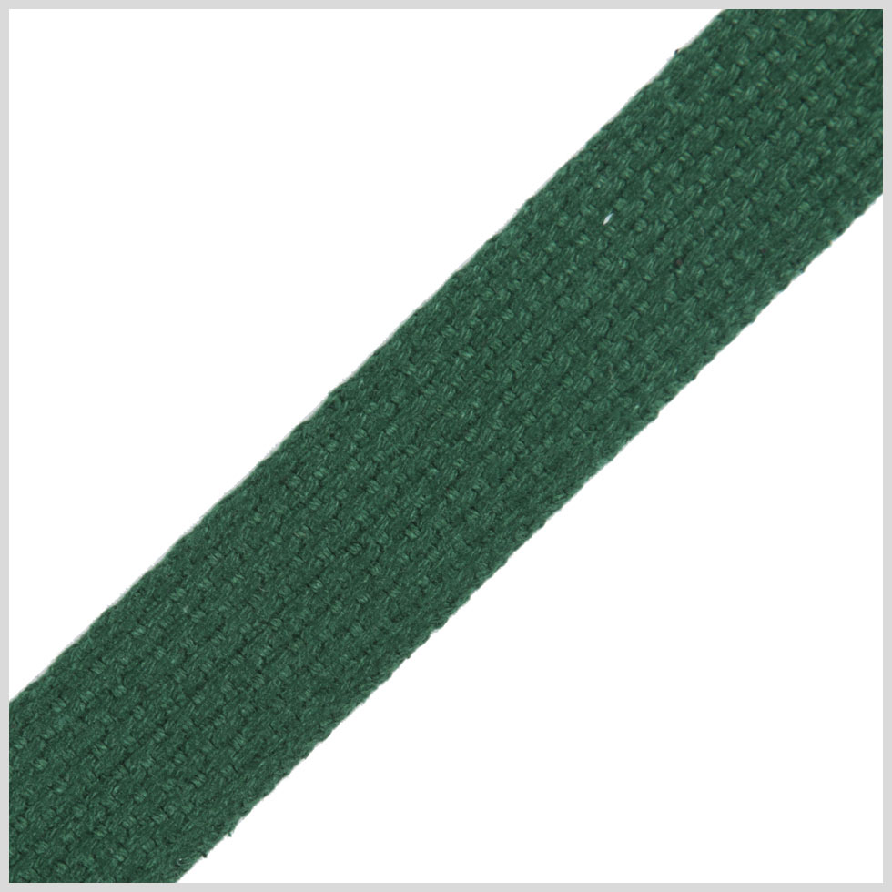 Green Cotton Webbing - 1"