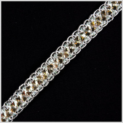 5/8 Silver Iridescent Fancy Sequin Trim
