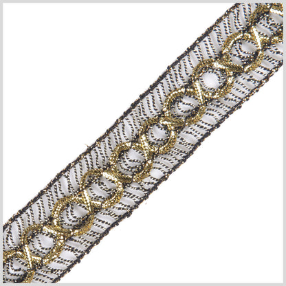 1.25" Antique Gold Metallic Braid