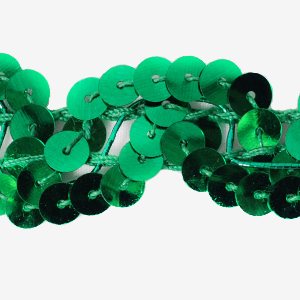 Green Wave Sequins - Detail