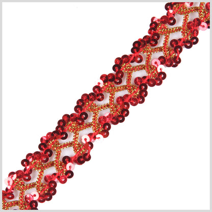 7/8 Red/Gold Fancy Sequin Trim