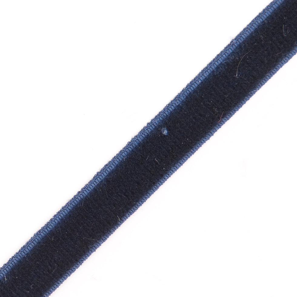 Navy Stretch Velvet Ribbon - 0.25" Detail