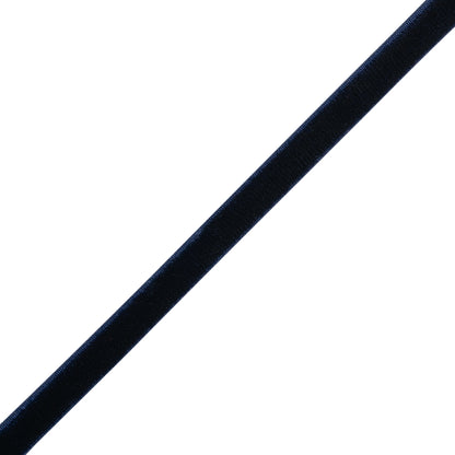 Navy Stretch Velvet Ribbon - 0.25" Folded