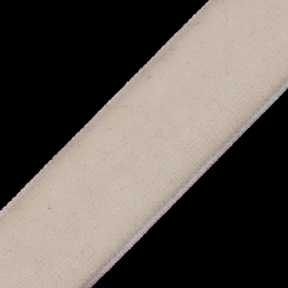Stretch Velvet Ribbon Trim Made in Italy - 0.625" - Ivory - Gislaine Collection Detail