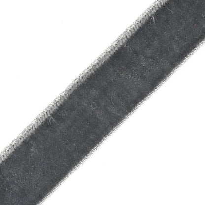 Dark Gray Stretch Velvet Ribbon - 0.625 - Detail