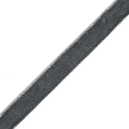 Dark Gray Stretch Velvet Ribbon - 0.625