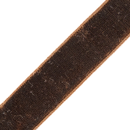 Brown Stretch Velvet Ribbon - 0.625 - Detail