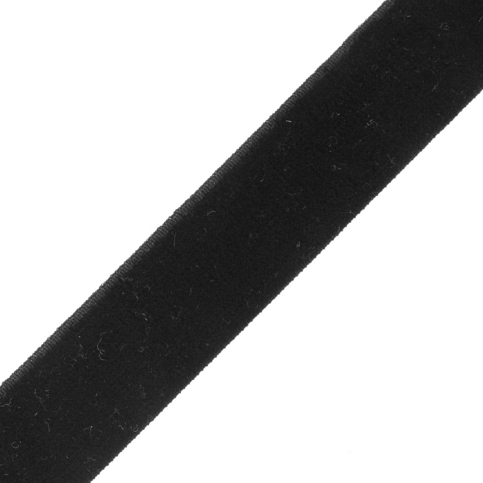 Black Stretch Velvet Ribbon - 0.625 - Detail