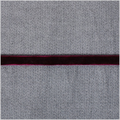Dark Plum Double Face Velvet Ribbon - 1/8"