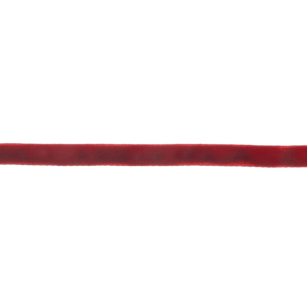 Red Double Face Velvet Ribbon - 1/8" Detail