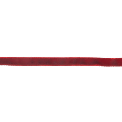 Red Double Face Velvet Ribbon - 1/8" Detail