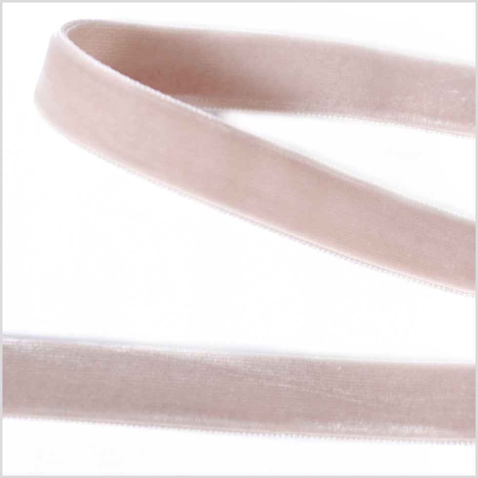 Beige Double Face Velvet Ribbon - 5/8