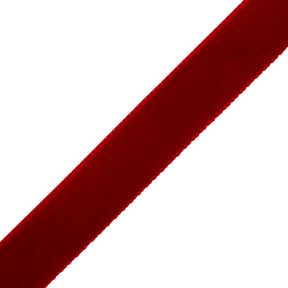 Red Double Face Velvet Ribbon - 5/8" Folded