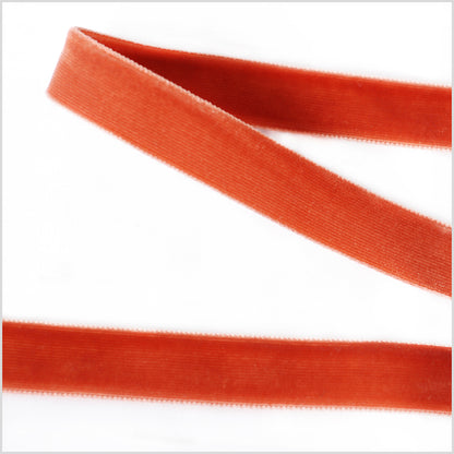 Rust Double Face Velvet Ribbon - 5/8"