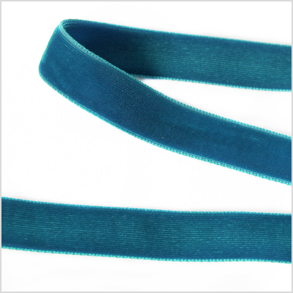 Turquoise Double Face Velvet Ribbon - 5/8