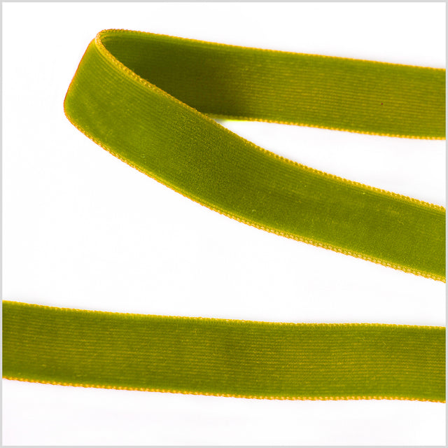Lime Green Double Face Velvet Ribbon - 5/8