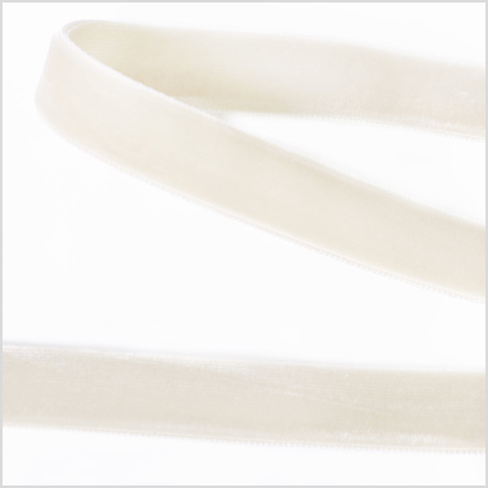 White Double Face Velvet Ribbon - 5/8