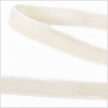 White Double Face Velvet Ribbon - 5/8