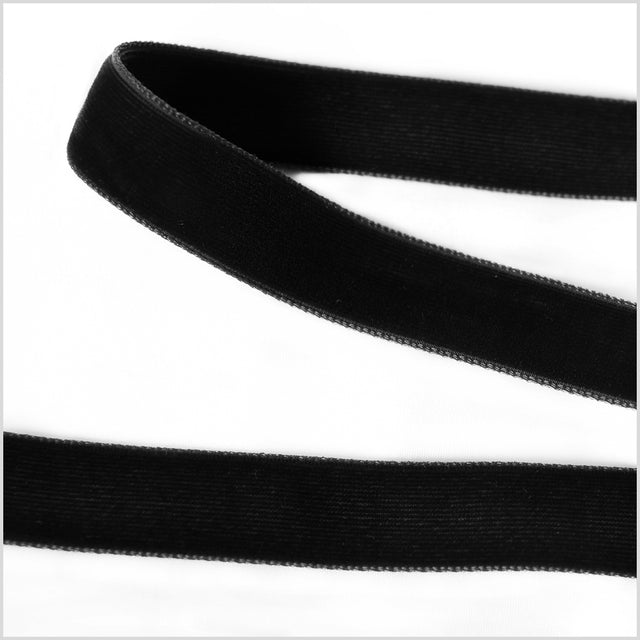 Black Double Face Velvet Ribbon - 5/8