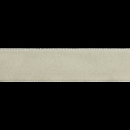 Double Faced Velvet Ribbon Made in Italy - 7/8" - Off-White Folded