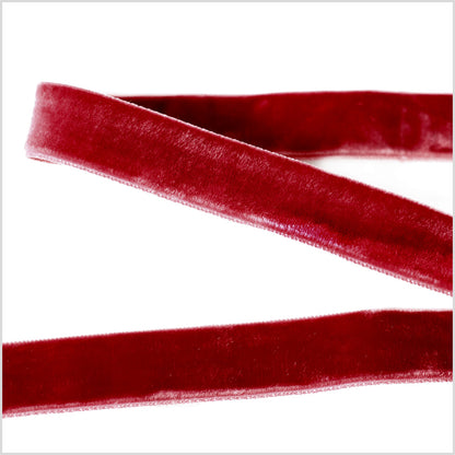 Red Double Face Velvet Ribbon - 0.875