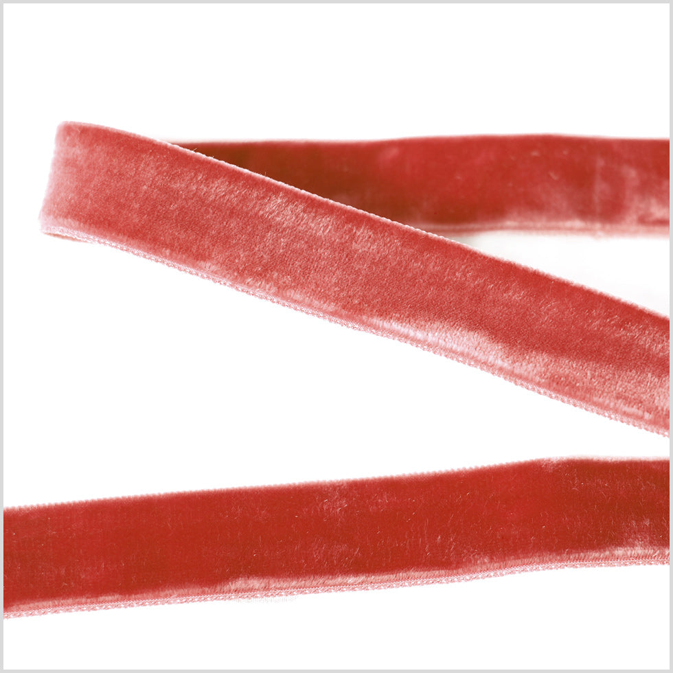Rust Double Face Velvet Ribbon - 7/8