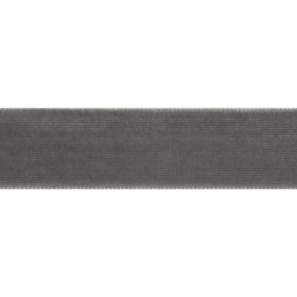 Double Faced Velvet Ribbon Made in Italy - 7/8" - Light Gray Folded