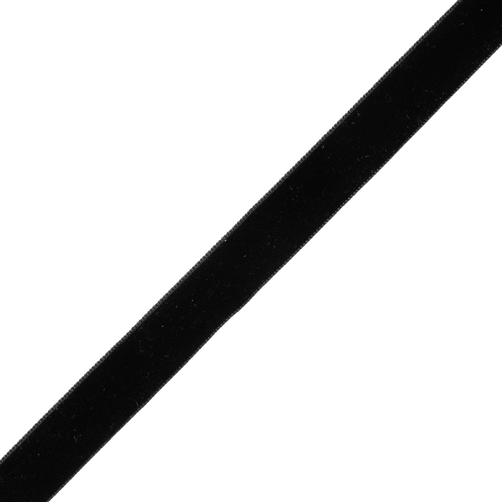 Black Double Face Velvet Ribbon - 0.875