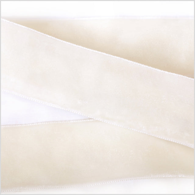 Off-White Double Face Velvet Ribbon - 1.5
