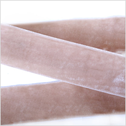 Beige Double Face Velvet Ribbon - 1.5"